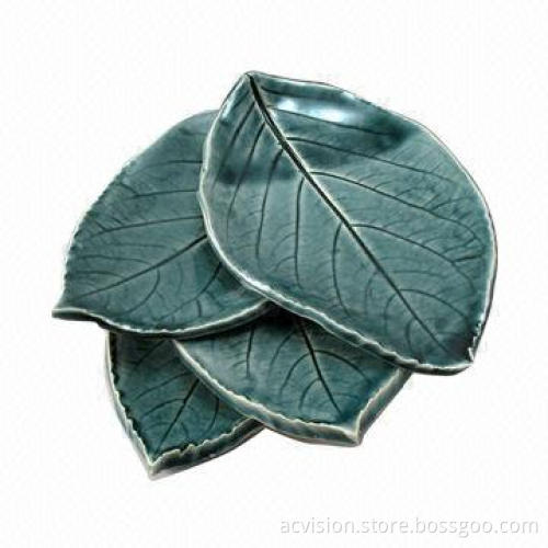 Ceramic Small Leaf-shaped Home Decoration, Suitable for Table and Hotels